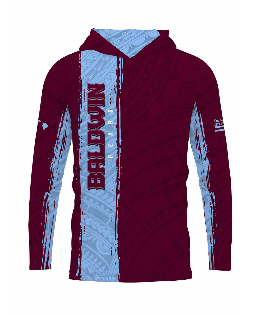 Baldwin Bears Sublimated Hooded Long Sleeve Drifit