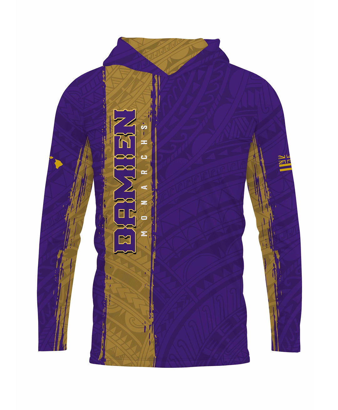 Damien Monarchs Sublimated Hooded Long Sleeve Drifit