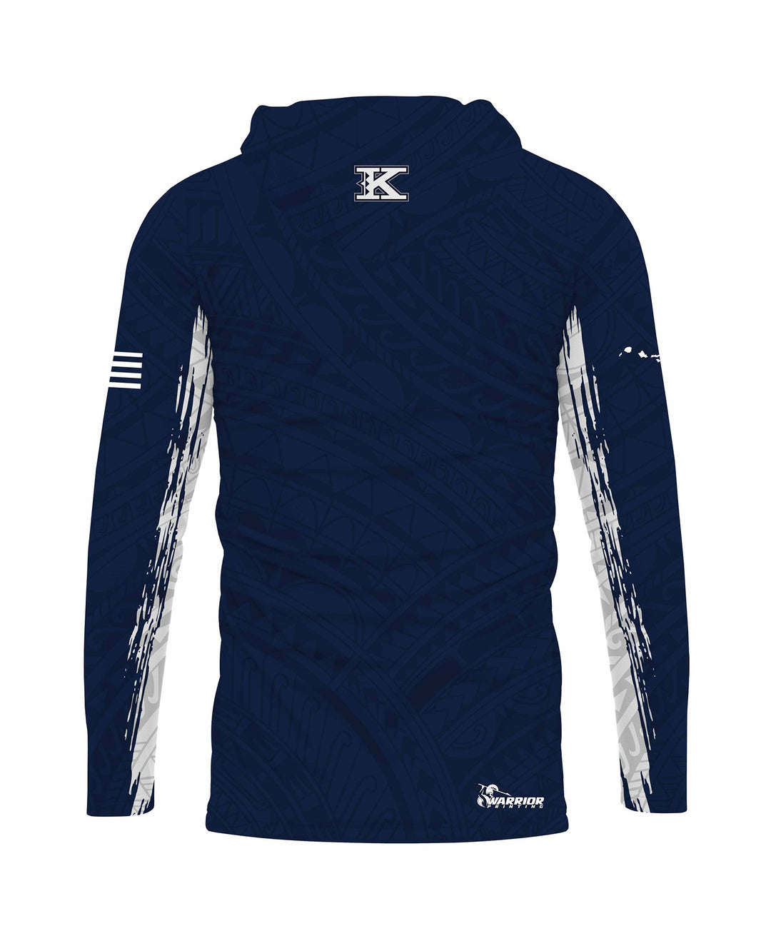 Kamehameha Warriors Sublimated Hooded Long Sleeve Drifit