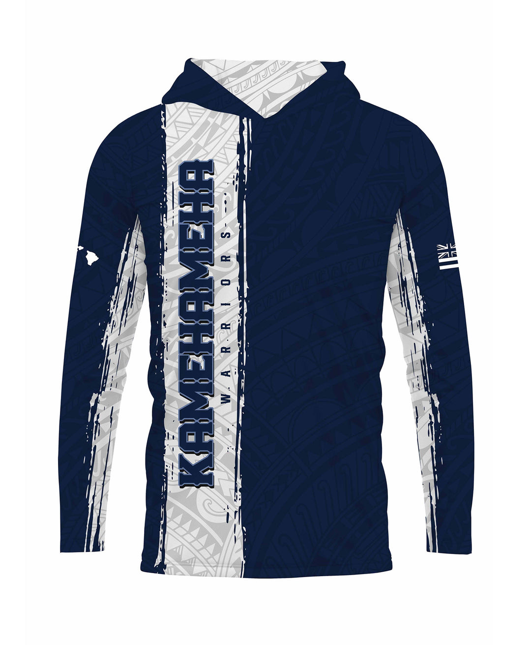 Kamehameha Warriors Sublimated Hooded Long Sleeve Drifit