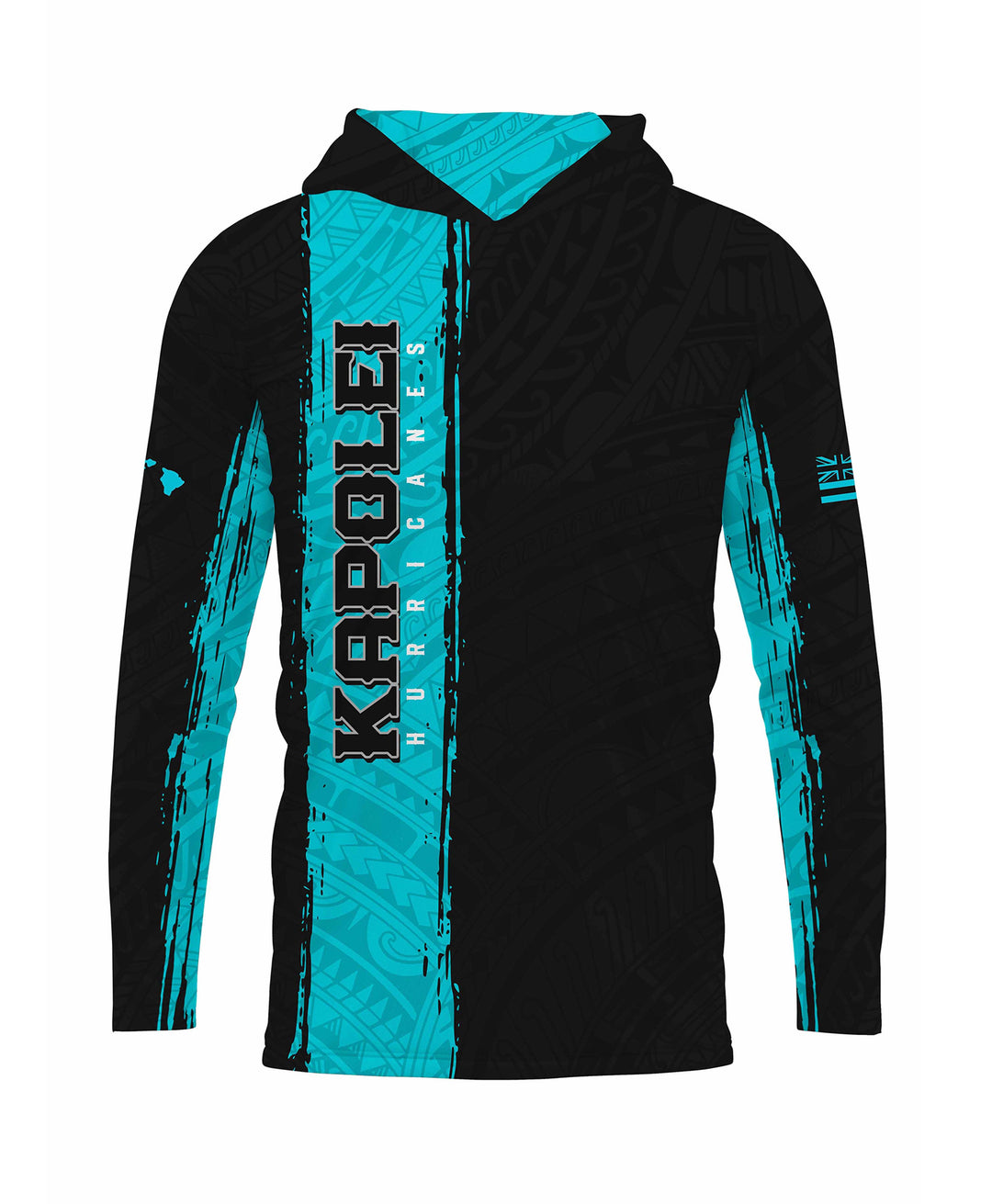 Kapolei Hurricanes Sublimated Hooded Long Sleeve Drifit