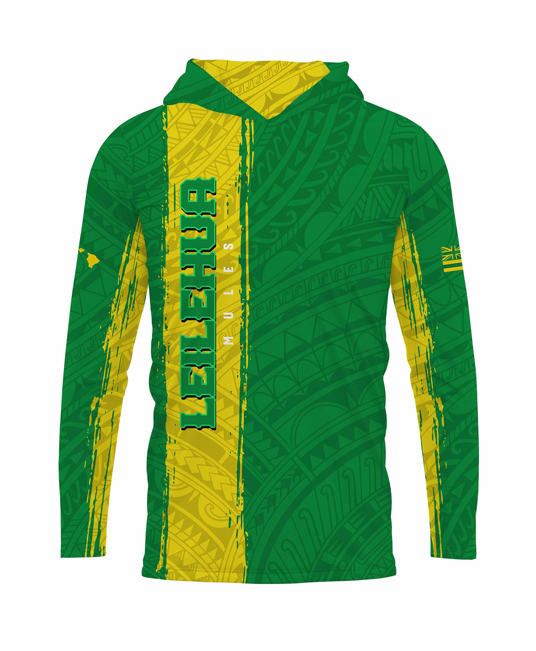 Leilehua Mules Sublimated Hooded Long Sleeve Drifit