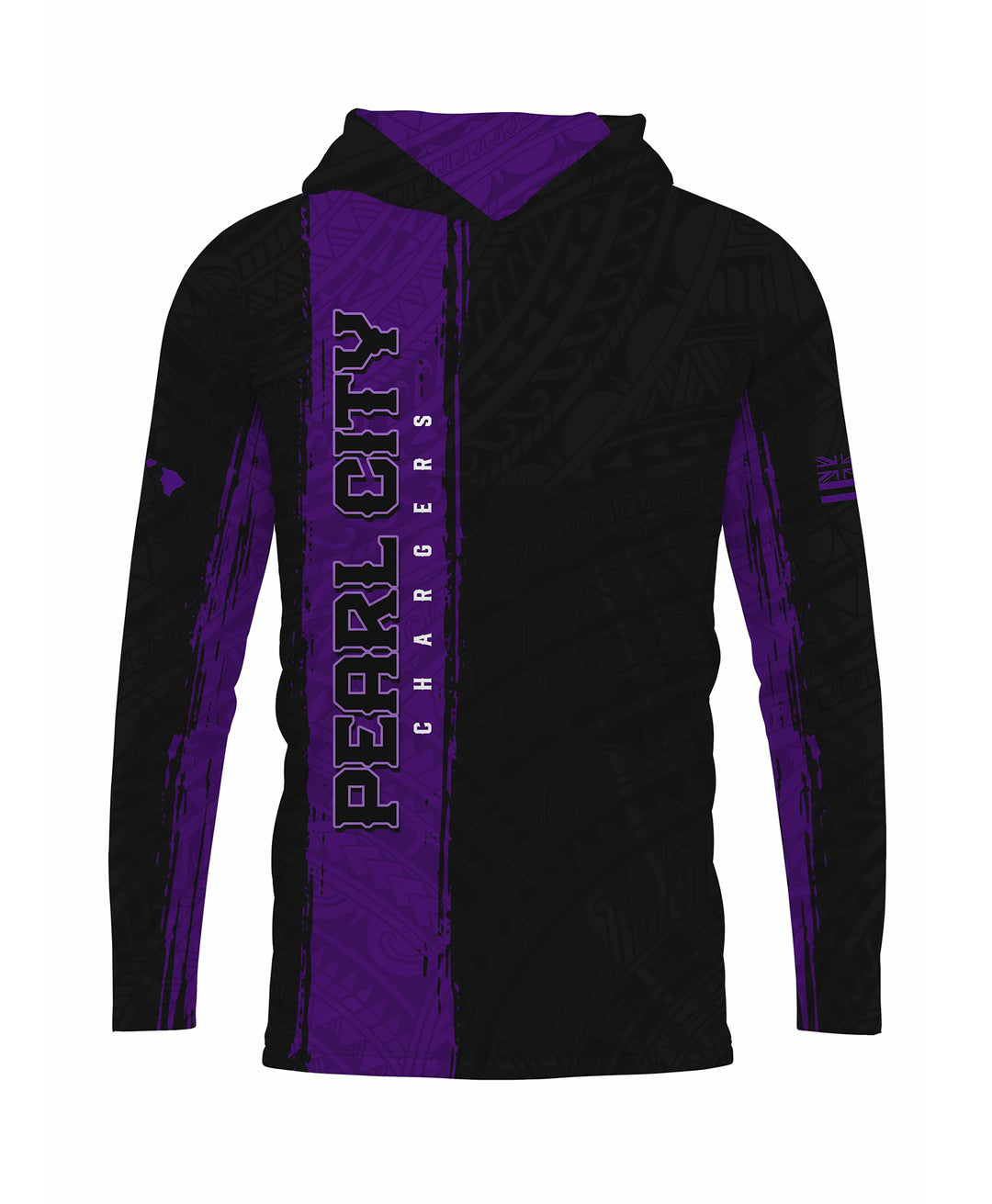 Pearl City Chargers Sublimated Hooded Long Sleeve Drifit